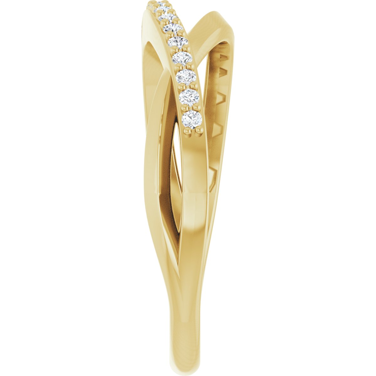 Accented Criss-Cross Ring