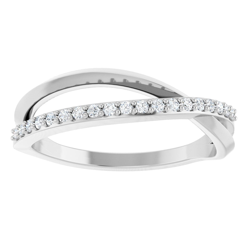 Accented Criss-Cross Ring