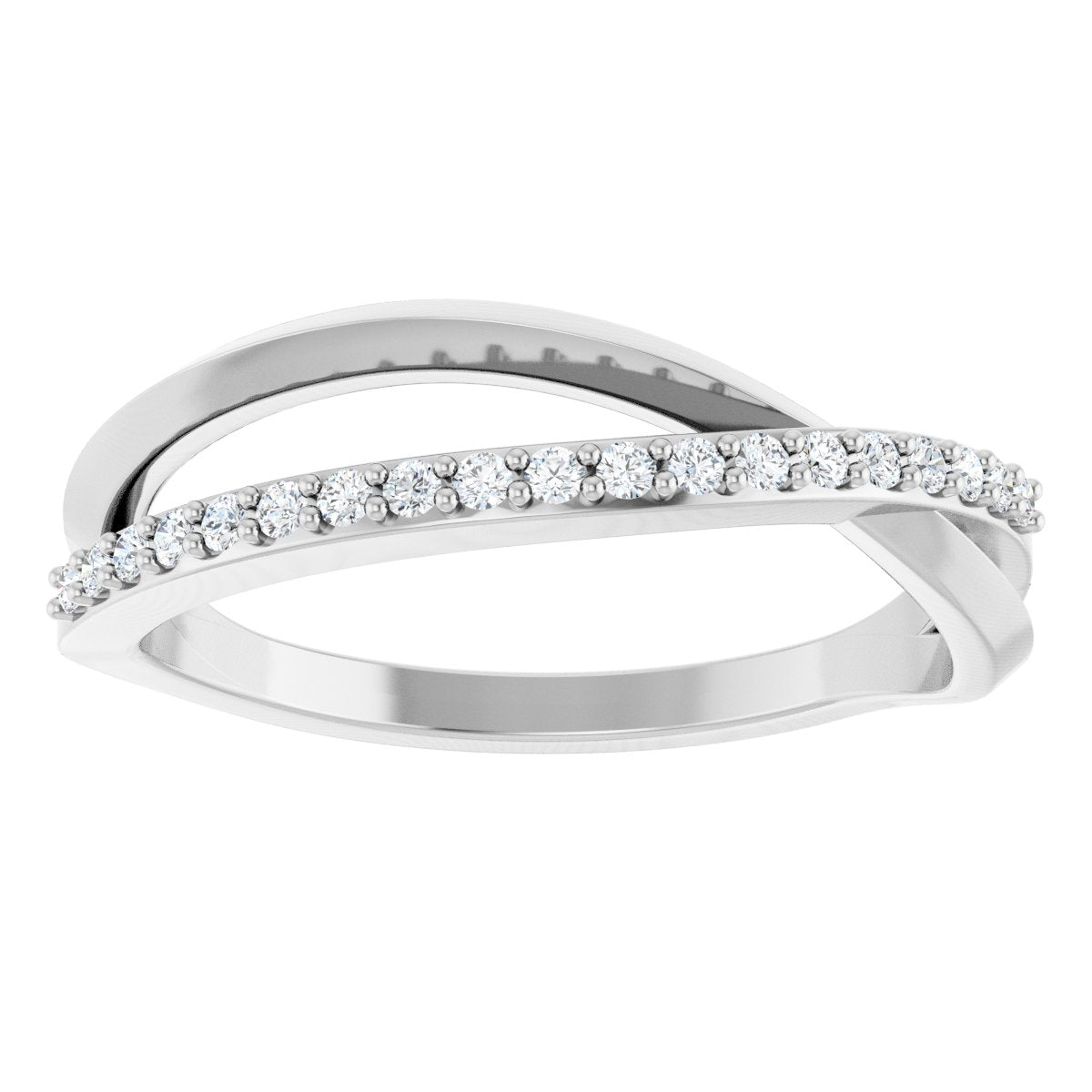 Accented Criss-Cross Ring