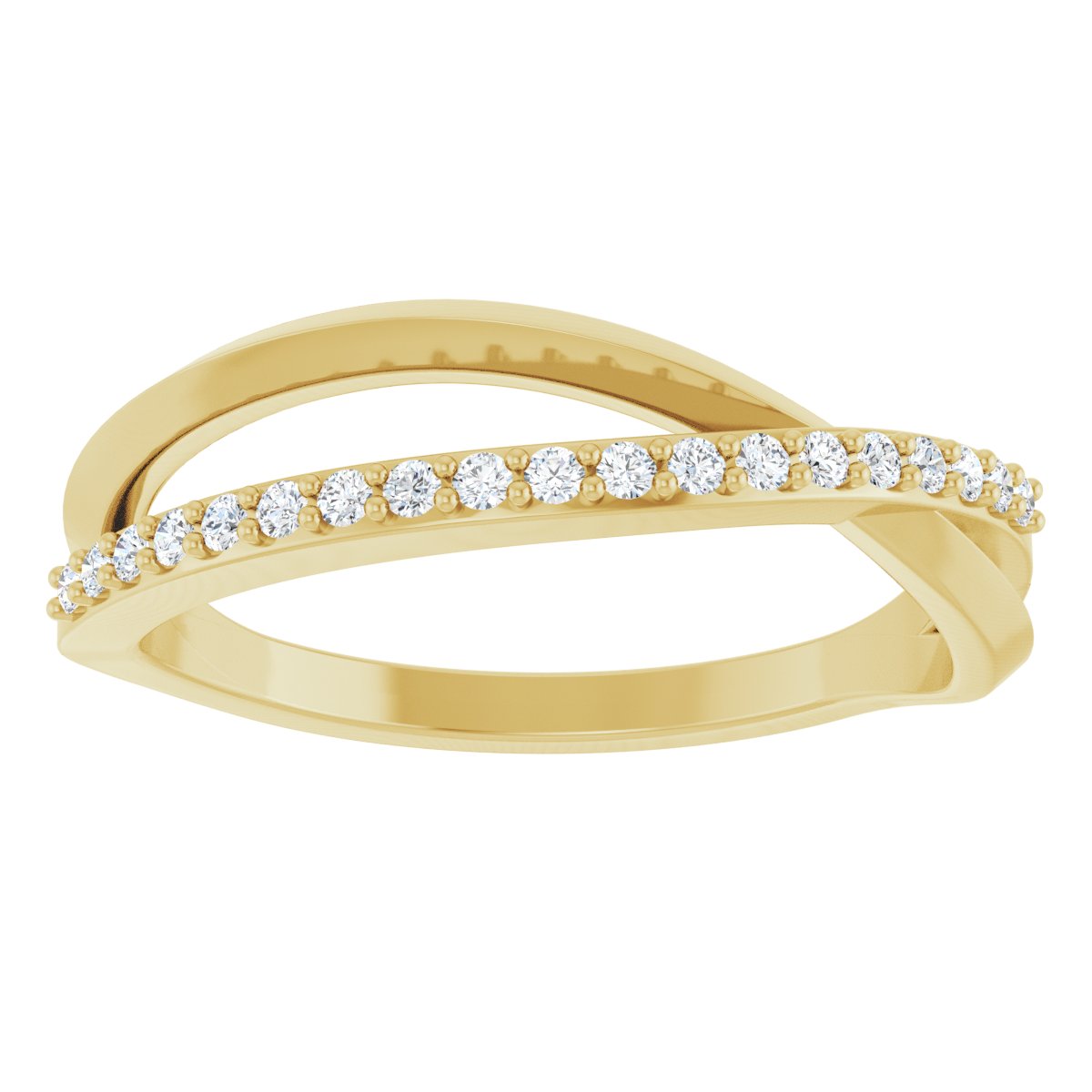 Accented Criss-Cross Ring
