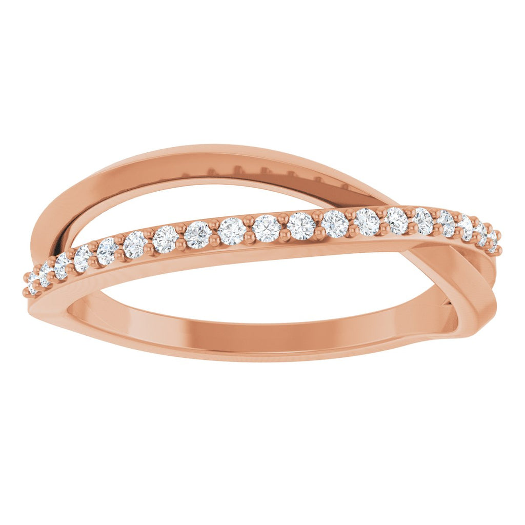 Accented Criss-Cross Ring