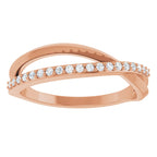 Accented Criss-Cross Ring
