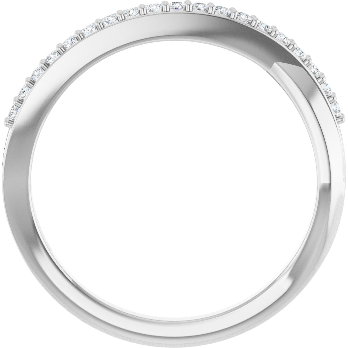 Accented Criss-Cross Ring