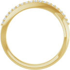 Accented Criss-Cross Ring