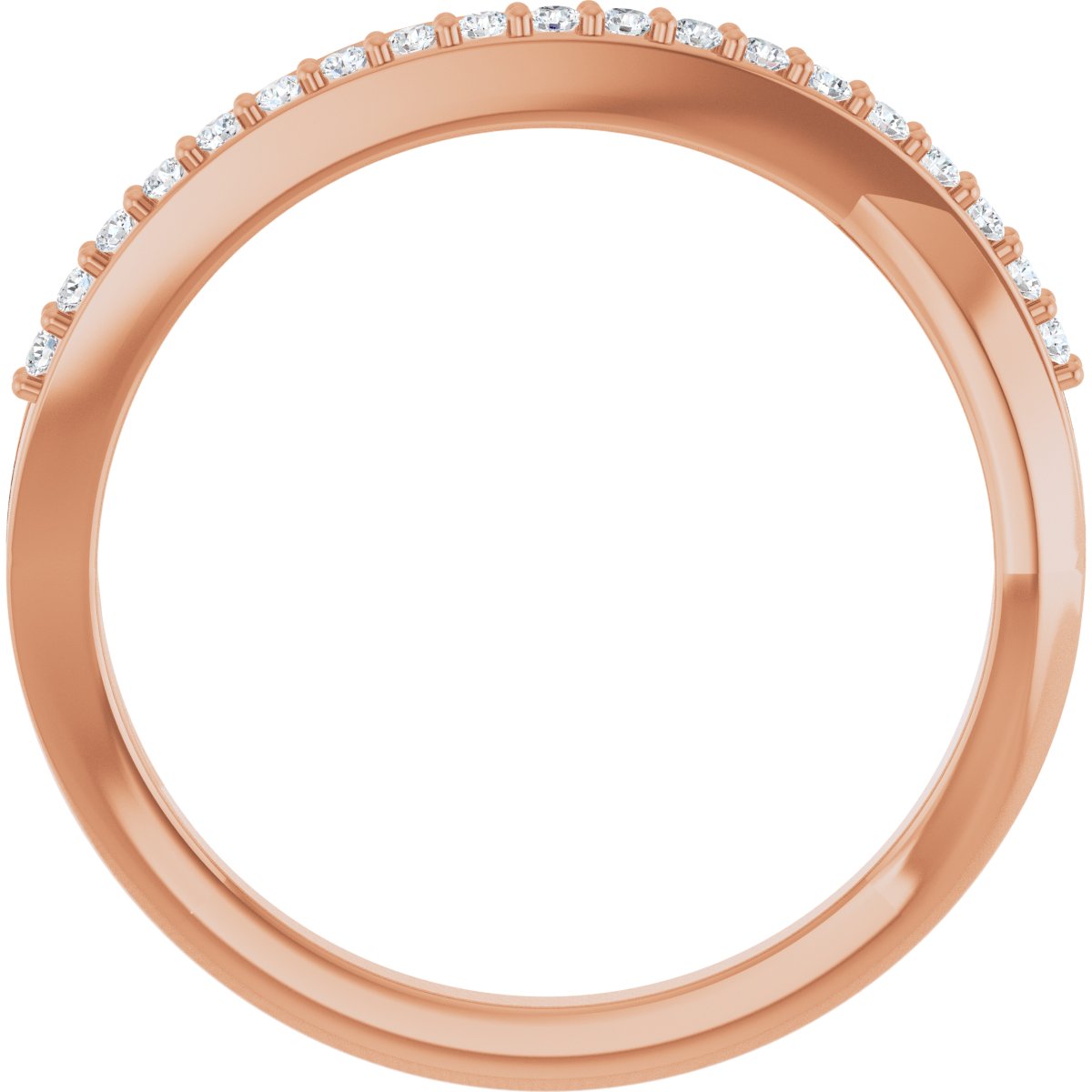 Accented Criss-Cross Ring