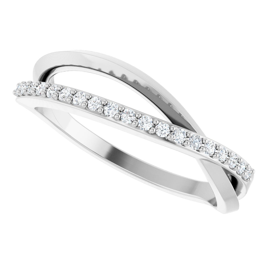 Accented Criss-Cross Ring