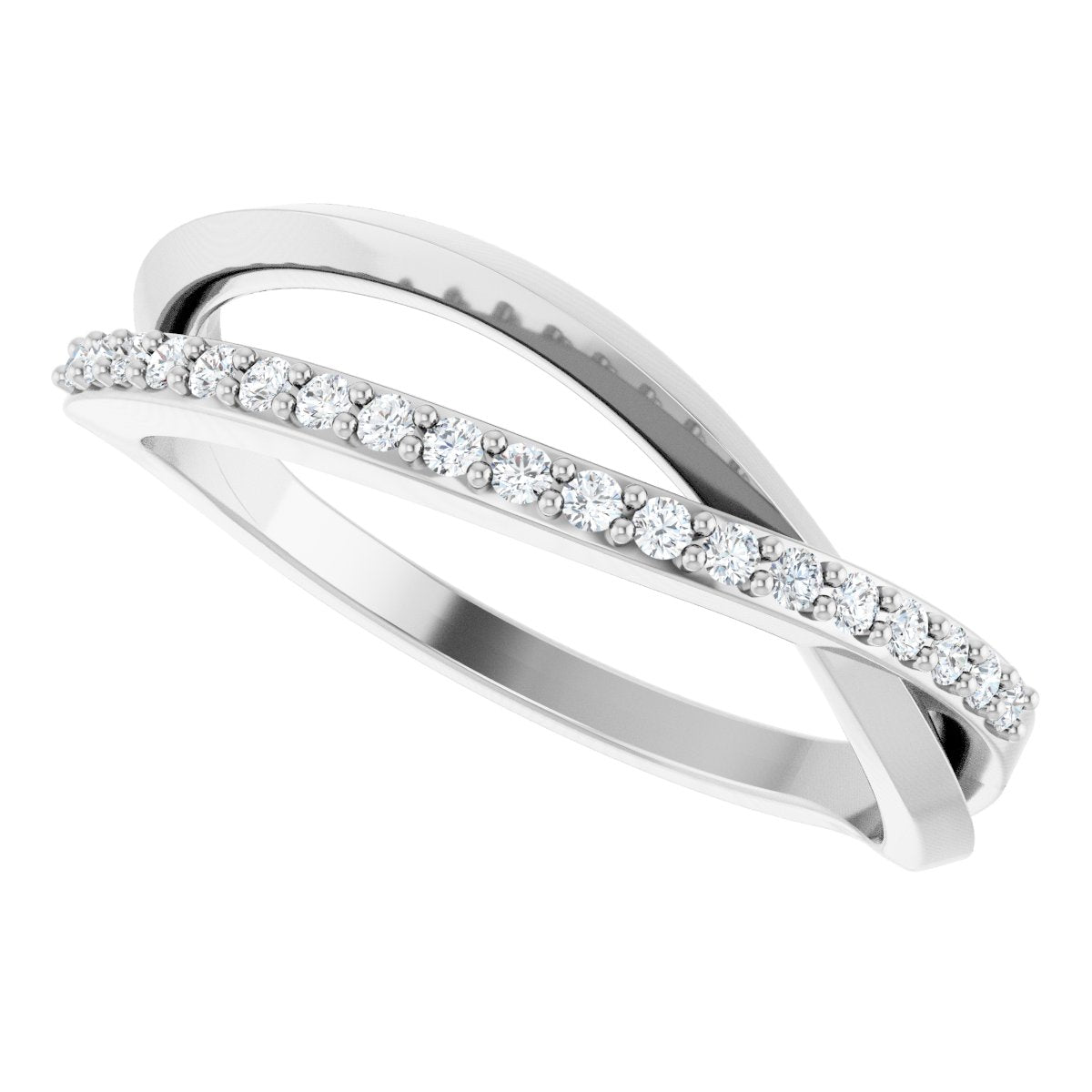 Accented Criss-Cross Ring