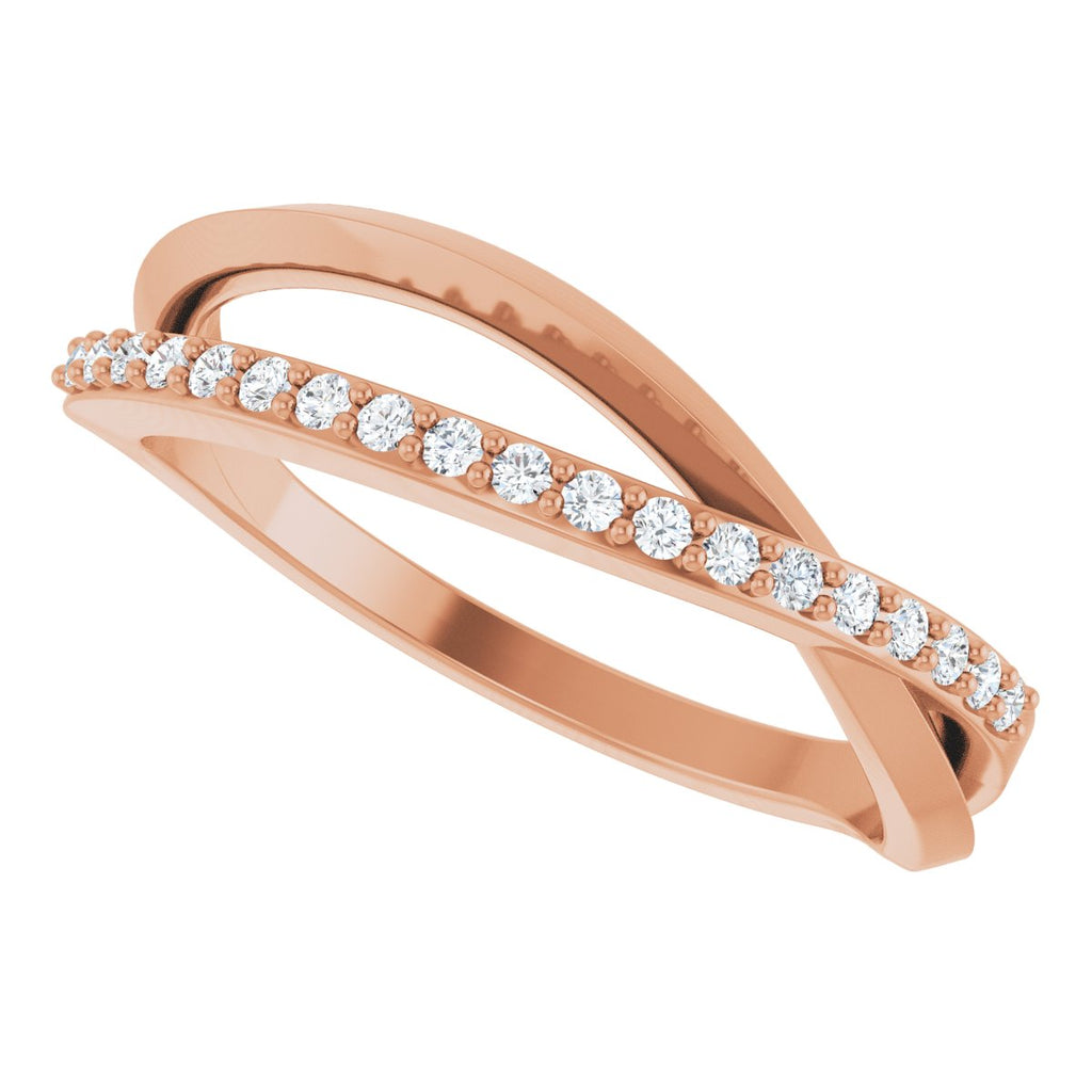 Accented Criss-Cross Ring