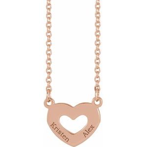 Engravable Family Heart Necklace or Center