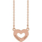 Engravable Family Heart Necklace or Center
