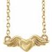 Heart with Angel Wings Necklace or Center
