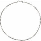 3.2 mm Stainless Steel Diamond-Cut Curb Chain