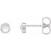 Round Bezel-Set Rose-Cut Stud Earrings