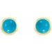 Round Bezel-Set Rose-Cut Stud Earrings