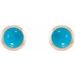 Round Bezel-Set Rose-Cut Stud Earrings