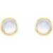 Round Bezel-Set Rose-Cut Stud Earrings