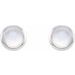 Round Bezel-Set Rose-Cut Stud Earrings