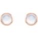 Round Bezel-Set Rose-Cut Stud Earrings