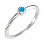 Bezel-Set Stackable Ring