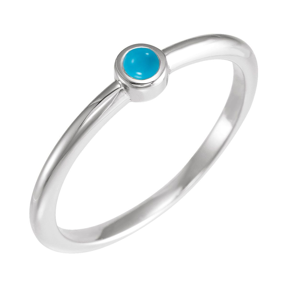 Bezel-Set Stackable Ring