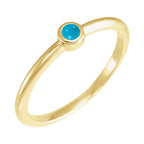Bezel-Set Stackable Ring