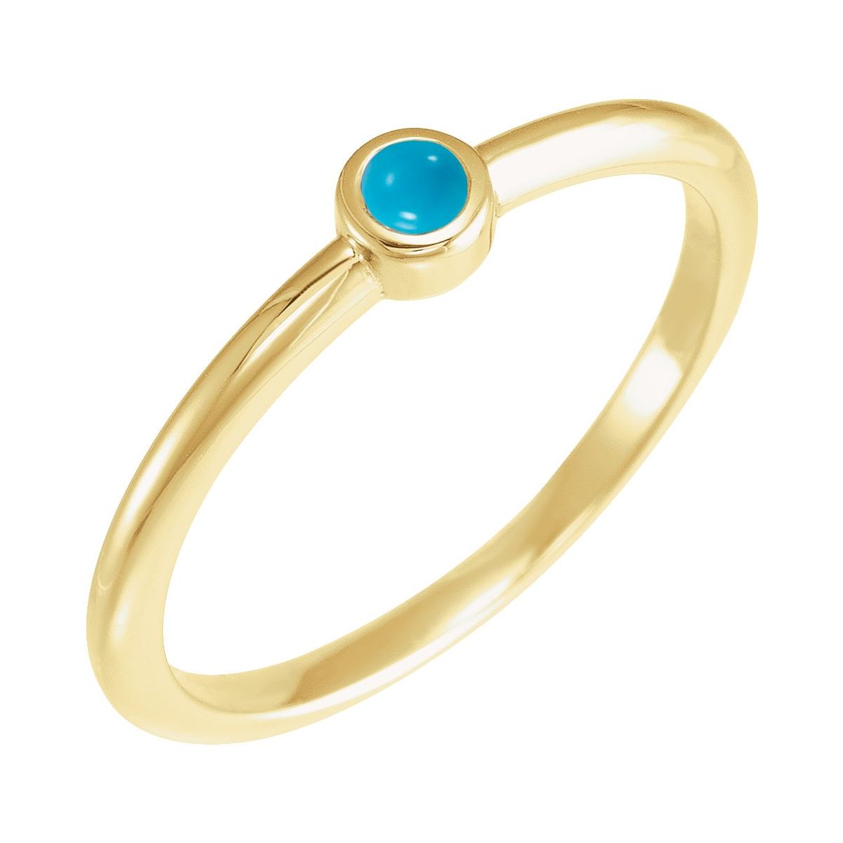 Bezel-Set Stackable Ring