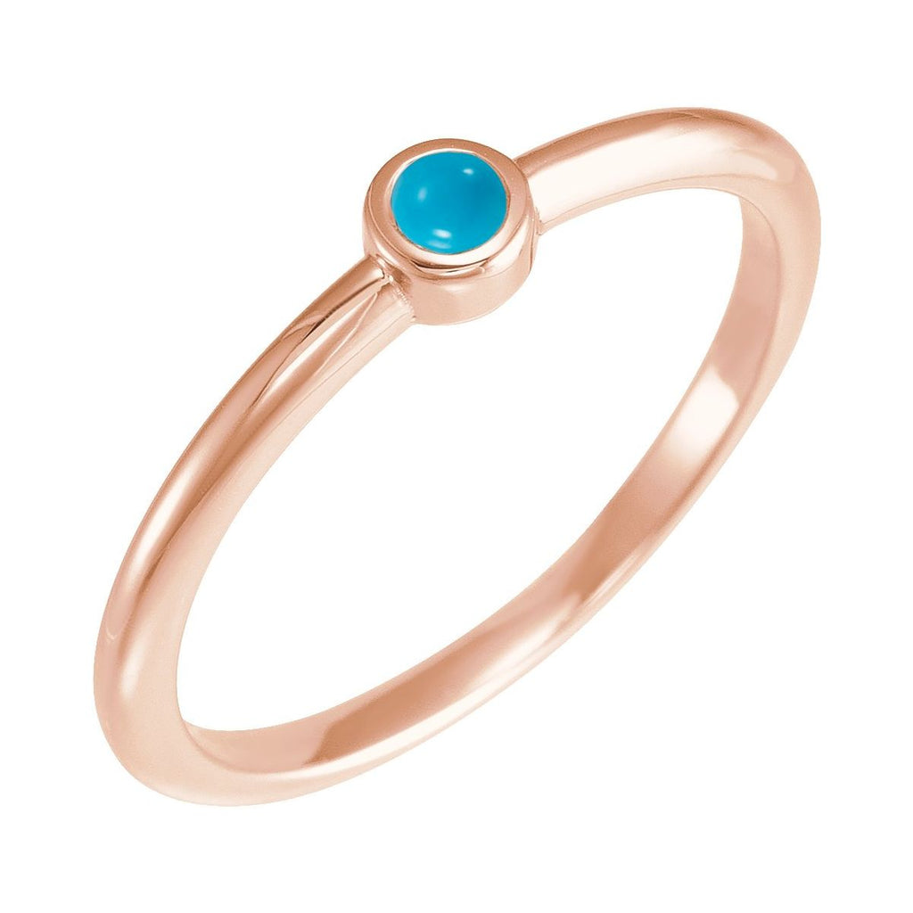 Bezel-Set Stackable Ring