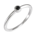 Bezel-Set Stackable Ring