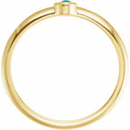 Bezel-Set Stackable Ring