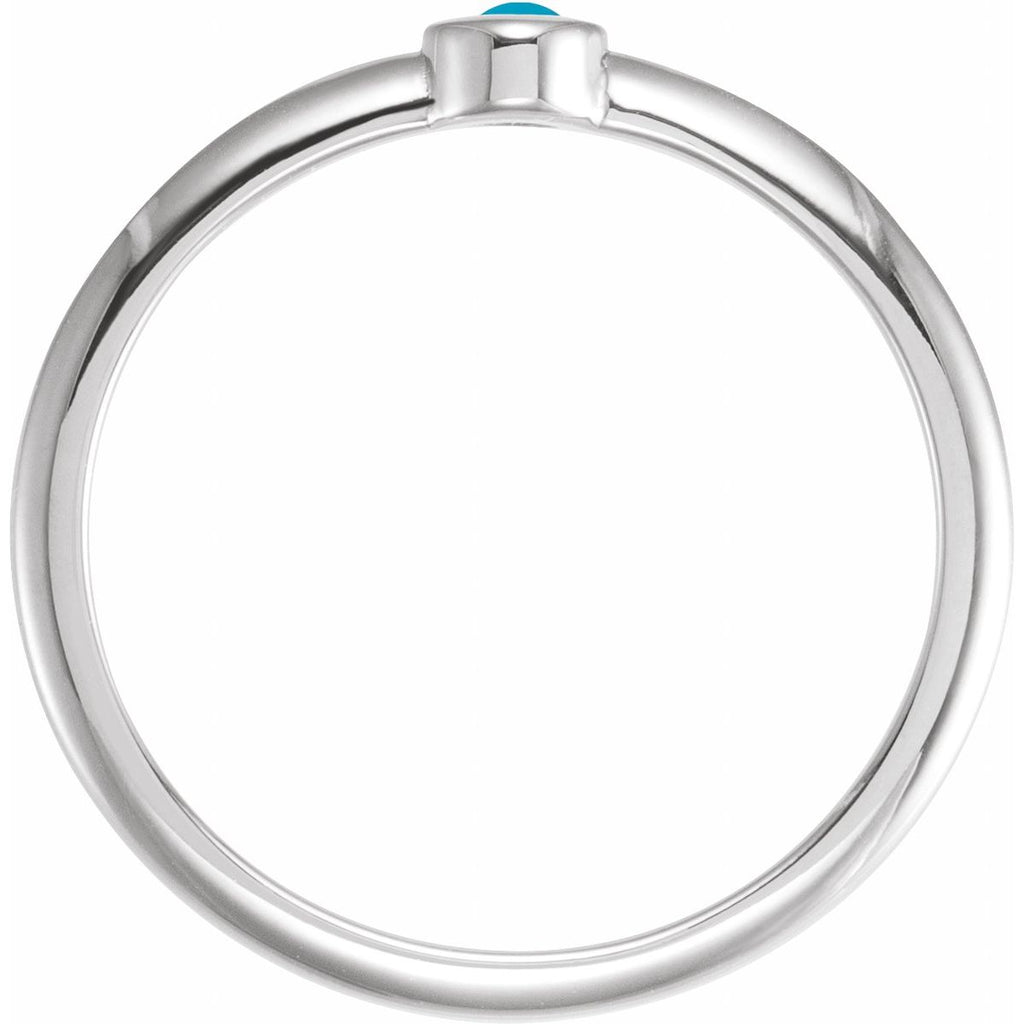 Bezel-Set Stackable Ring