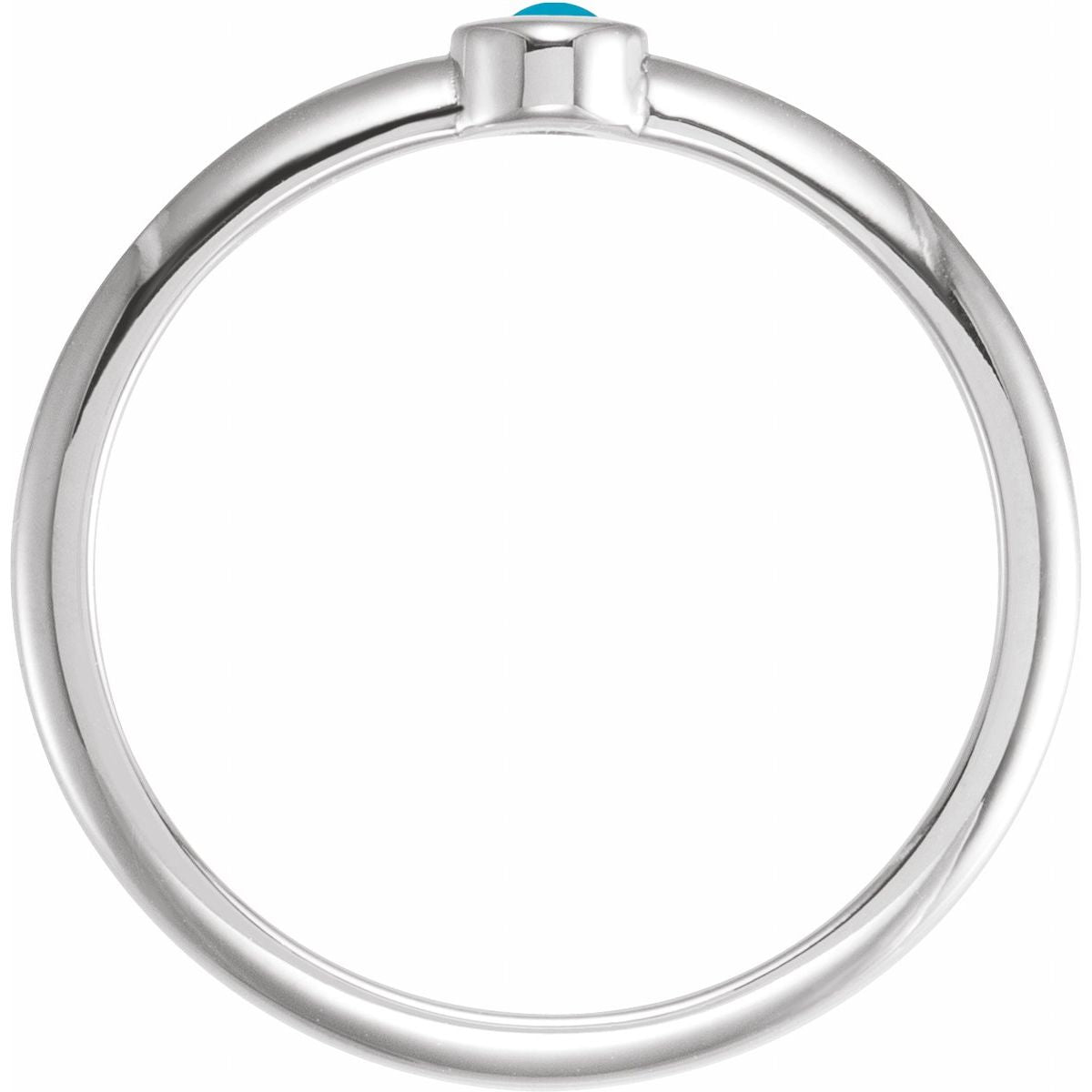 Bezel-Set Stackable Ring