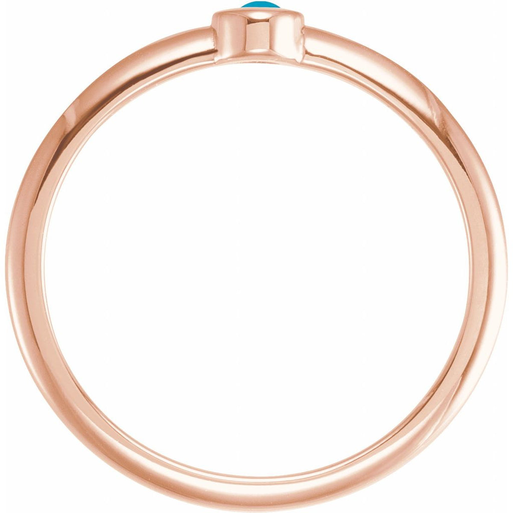Bezel-Set Stackable Ring