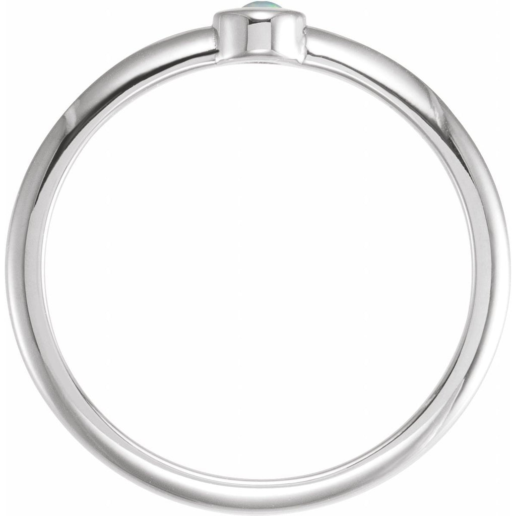 Bezel-Set Stackable Ring