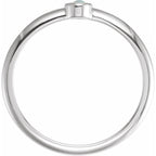 Bezel-Set Stackable Ring