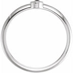 Bezel-Set Stackable Ring