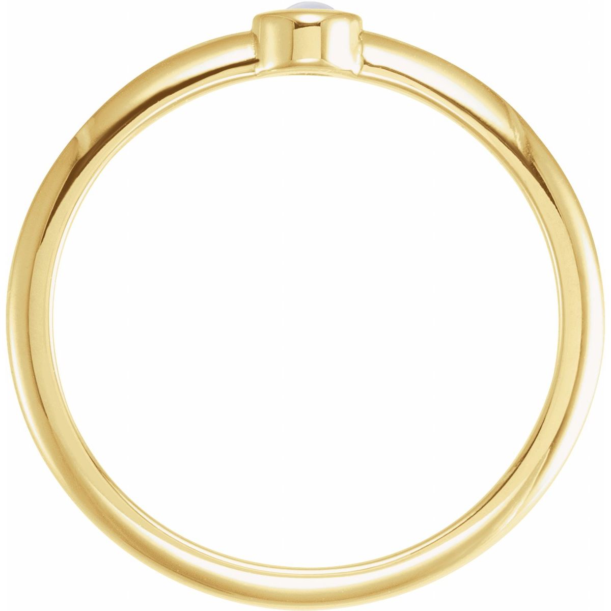 Bezel-Set Stackable Ring