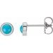 Round Bezel-Set Rose-Cut Stud Earrings
