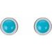 Round Bezel-Set Rose-Cut Stud Earrings