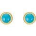 Round Bezel-Set Rose-Cut Stud Earrings