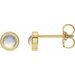 Round Bezel-Set Rose-Cut Stud Earrings