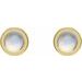 Round Bezel-Set Rose-Cut Stud Earrings