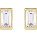 Straight Baguette Channel-Set Stud Earrings