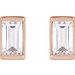 Straight Baguette Channel-Set Stud Earrings