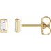 Straight Baguette Channel-Set Stud Earrings