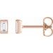Straight Baguette Channel-Set Stud Earrings