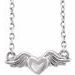 Heart with Angel Wings Necklace or Center