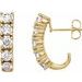 Accented J-Hoop Earrings