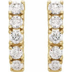 Accented J-Hoop Earrings