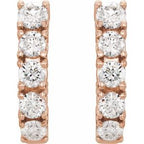 Accented J-Hoop Earrings
