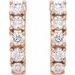 Accented J-Hoop Earrings